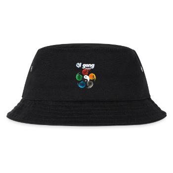 Yin Yang Fünf Elemente Qi Gong Fieber Design - Kinder Bucket Hat - Schwarz - Vorne