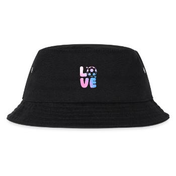 Fußballspieler Fußball - Kinder Bucket Hat - Schwarz - Vorne