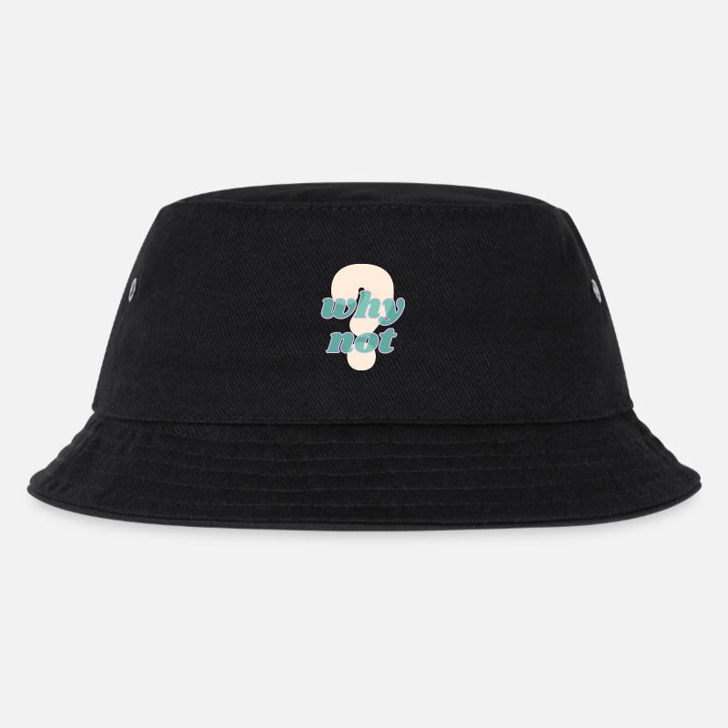 Why Not Statement Design - Kinder Bucket Hat - Schwarz