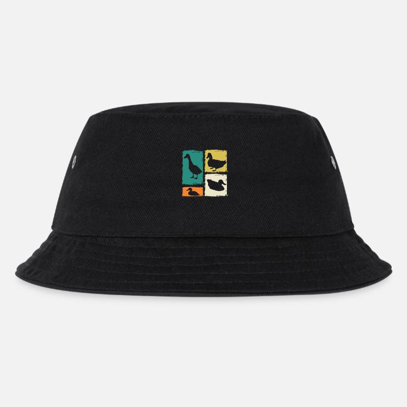 Enten - Kinder Bucket Hat - Schwarz