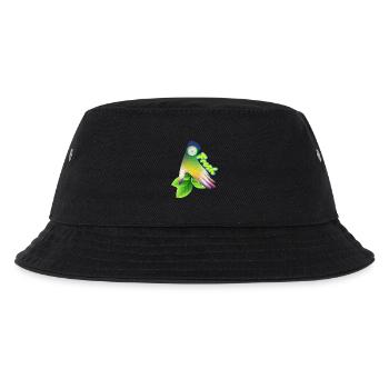 Design der frischen Gradient-Blattuhr - Kinder Bucket Hat - Schwarz - Vorne