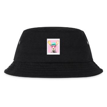 Elch - Kinder Bucket Hat - Schwarz - Vorne