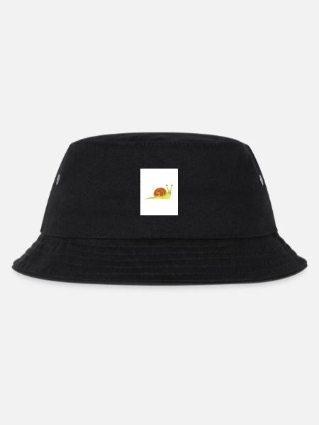 Schnecke - Kinder Bucket Hat - Schwarz
