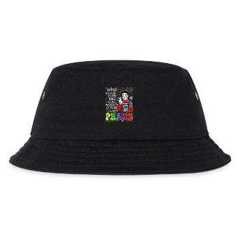 Frieden ist das Wichtigste - Kinder Bucket Hat - Schwarz - Vorne