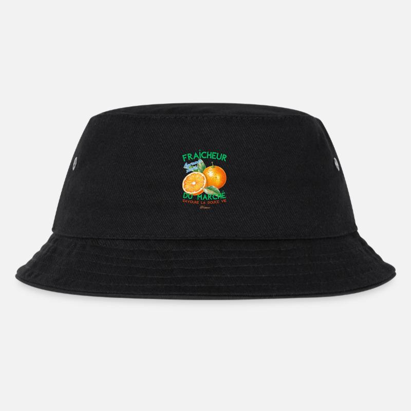 Fraicheur du marché - Kinder Bucket Hat - Schwarz