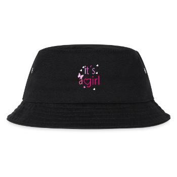 It's a Girl – Cheerful typography with a heart - Kids’ Bucket Hat - black - Front