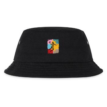 Basketball Basketballer Spieler Fan Vintage Retro - Kinder Bucket Hat - Schwarz - Vorne