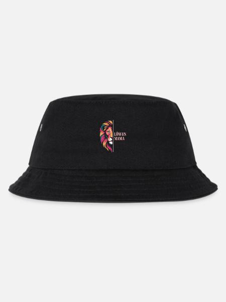 Lowen Mama Lion Mum - Mother's Day or Birthdays - Kinder Bucket Hat - Schwarz