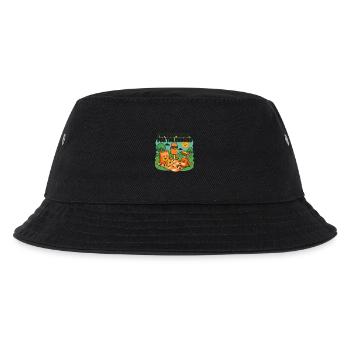 Ich bin nur wegen der Snacks hier - Kinder Bucket Hat - Schwarz - Vorne