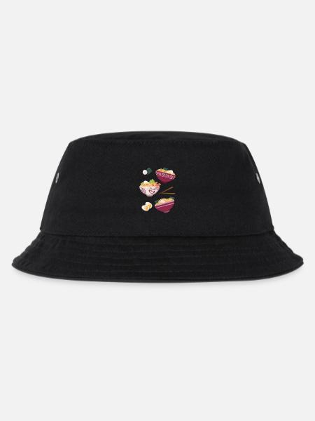 Ramen Japanese Food Cats Design - Kids’ Bucket Hat - black