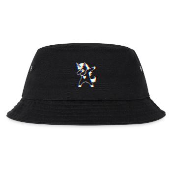 Glitch Dab Einhorn – Trendy Fantasy - Kinder Bucket Hat - Schwarz - Vorne