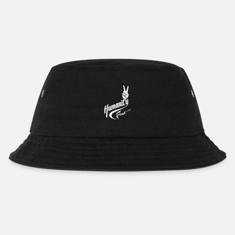 Humanity First | True Peace Symbol - Kids’ Bucket Hat - black