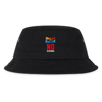 Brechen Sie die Regeln - Kinder Bucket Hat - Schwarz - Vorne