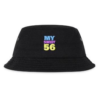 56 - Kinder Bucket Hat - Schwarz - Vorne