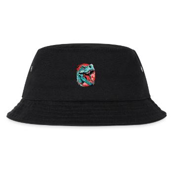 T-Rex Dinosaurier Dino Tyrannosaurus Rex - Kinder Bucket Hat - Schwarz - Vorne