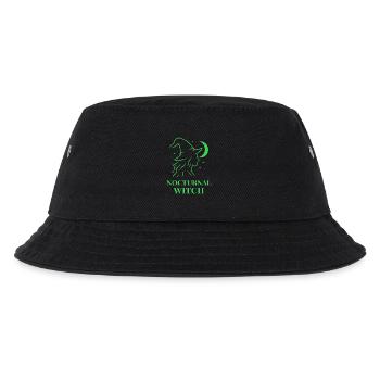 Nocturnal Witch with Moon and Stars Green - Kids’ Bucket Hat - black - Front