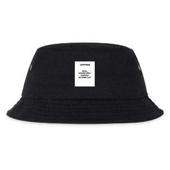 KAFFEE - Erwachsen werden ist nicht einfach - Kinder Bucket Hat - Schwarz - Vorne