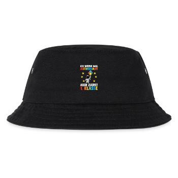 Astronaut Erste Klasse Einschulung Schulkind - Kinder Bucket Hat - Schwarz - Vorne