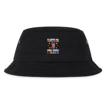 Superheldin Erste Klasse Einschulung Schulkind - Kinder Bucket Hat - Schwarz - Vorne