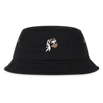 Pferd Mädchen weiblich süß hübsche Schleife Frau - Kinder Bucket Hat - Schwarz - Vorne