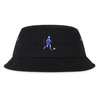 Fussballspieler mit Ball - Kinder Bucket Hat - Schwarz - Vorne