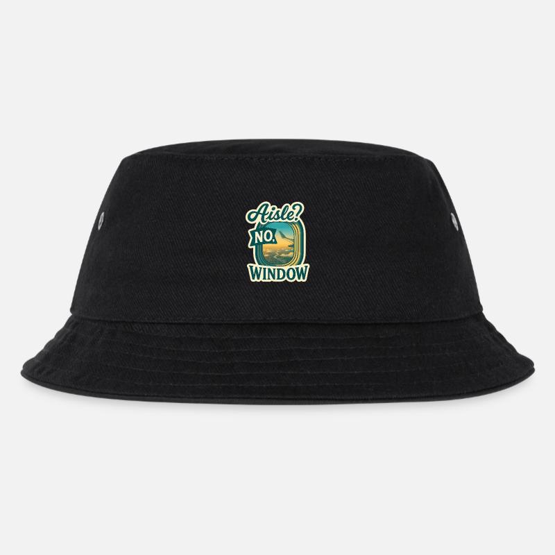 aisle-window - Kids’ Bucket Hat - black