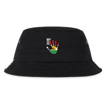 Kurdistan Kurden Handdesign mit Flagge - Kinder Bucket Hat - Schwarz - Vorne