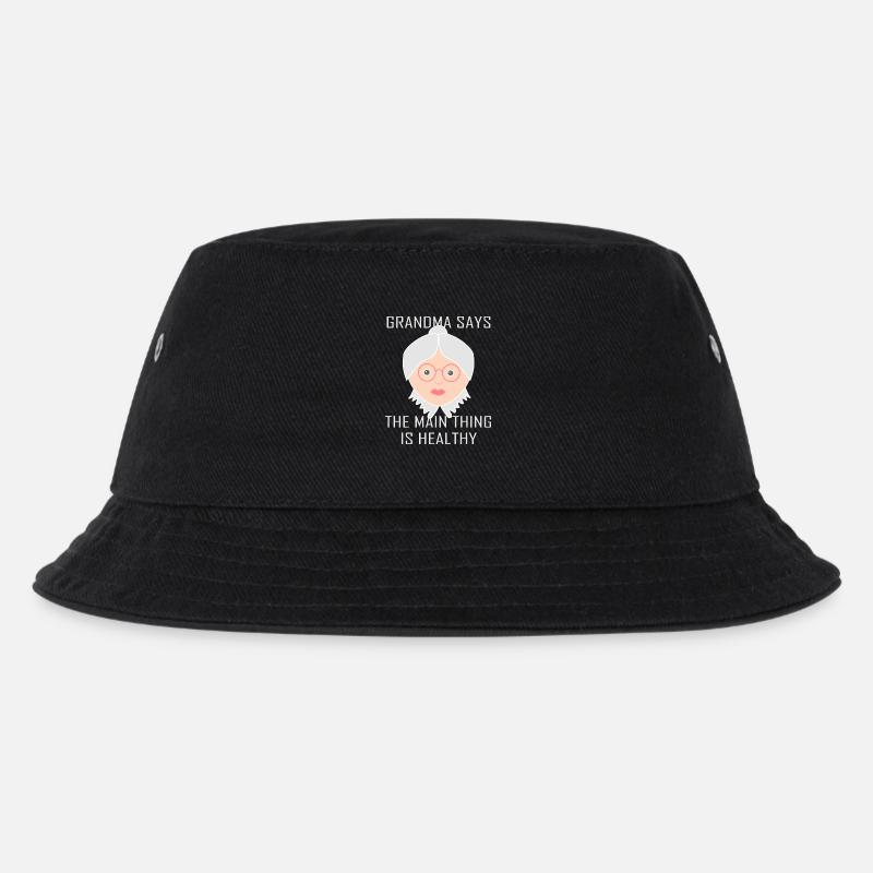 Oma - Kinder Bucket Hat - Schwarz