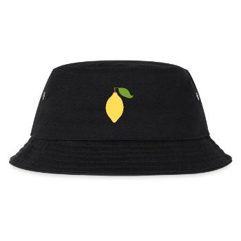 Modernes Zitronen-Zitrus-Muster-Design - Kinder Bucket Hat - Schwarz - Vorne