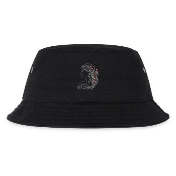 Florale Frauenporträt mit Wildtieren - Kinder Bucket Hat - Schwarz - Vorne