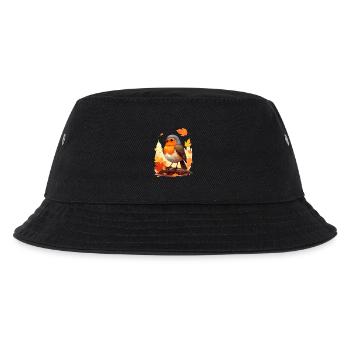 Rotkehlchen im Herbst - Kinder Bucket Hat - Schwarz - Vorne