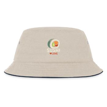 Sushi Love – Funny Foodie Heart Design - Kids’ Bucket Hat - ecru/navy - Front