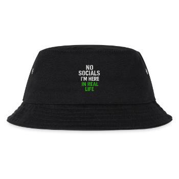 T-shirt No Socials - Je suis ici dans la vraie vie - Bob Enfant - noir - Devant