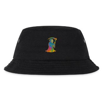 Der Tod | Regenbogen Sensenmann - Kinder Bucket Hat - Schwarz - Vorne