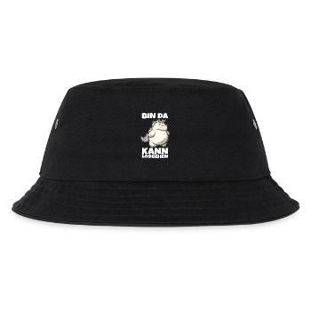 Einhorn pummelig Bin da kann losgehen - Kinder Bucket Hat - Schwarz - Vorne