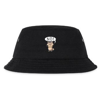 nope easy nope no no cat cat funny saying - Kids’ Bucket Hat - black - Front