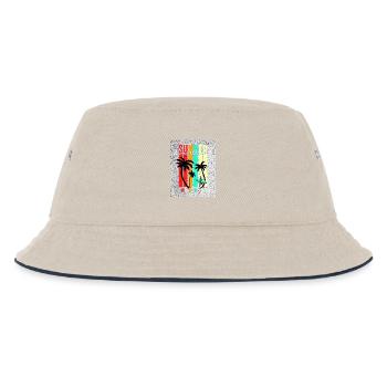 Summer Vibez - Kinder Bucket Hat - Natur/Navy - Vorne