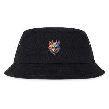 Magischer Pastell Winterfuchs im Zauberwald - Kinder Bucket Hat - Schwarz - Vorne