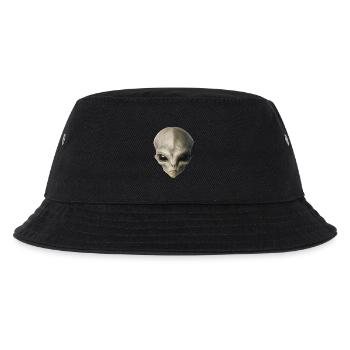 Alien Kopf - Kinder Bucket Hat - Schwarz - Vorne