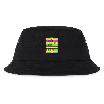 Weird Teachers Build Character Lustige Lehrer Logo - Kinder Bucket Hat - Schwarz - Vorne