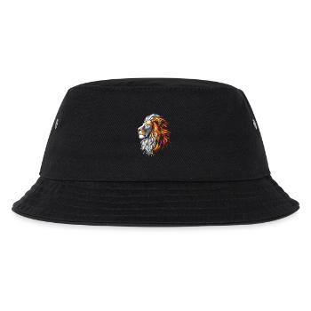 Lion Colorful Lion Head Predator White Gold Art - Kids’ Bucket Hat - black - Front