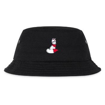 White and Red Fox Manga - Kinder Bucket Hat - Schwarz - Vorne