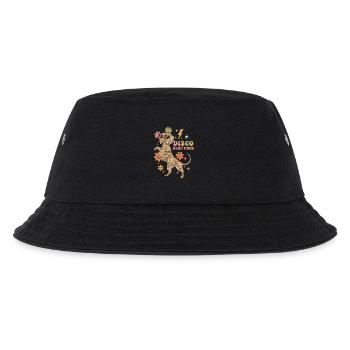 Techno Disco Dachshund Disco Ball Party Funny - Kids’ Bucket Hat - black - Front