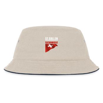 St. Gallen - Kinder Bucket Hat - Natur/Navy - Vorne