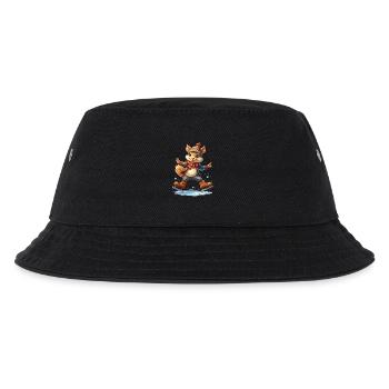 Ein Eichhörnchen fährt Schlittschuh - Kinder Bucket Hat - Schwarz - Vorne