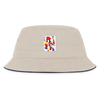 Colorful abstract pattern - Kids’ Bucket Hat - ecru/navy - Front