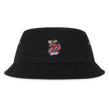 Norway Elk and Church Flag - Kids’ Bucket Hat - black - Front
