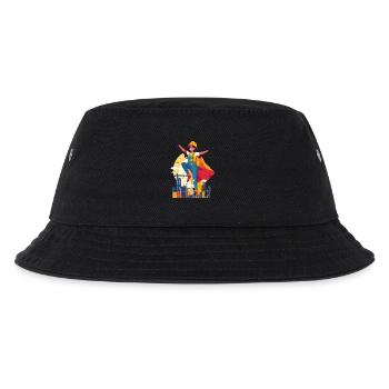 Construction heroine heroine of the construction site construction worker motif - Kids’ Bucket Hat - black - Front