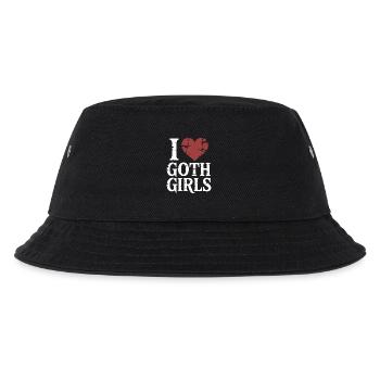 Ich liebe Goth Girls - Kinder Bucket Hat - Schwarz - Vorne