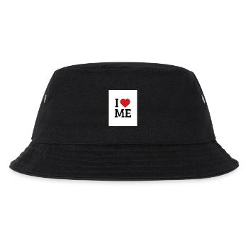I Love Me Herz – Selbstliebe - Kinder Bucket Hat - Schwarz - Vorne
